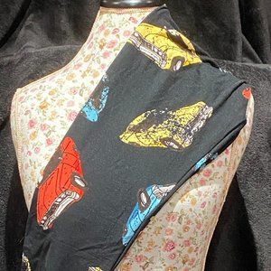 Black Classic 60s Muscle Car Red Blue Yellow Sports OS Lularoe Leggings 2-12